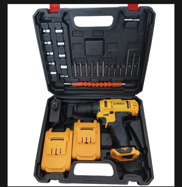 24v Dunlandi Cordless Drill set 2 lithium bettery with Tools - Image 2