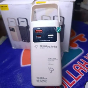 50000mAh Portable Power Bank with LED Emergency Light & Fast Charging