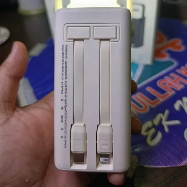 50000mAh Portable Power Bank with LED Emergency Light & Fast Charging